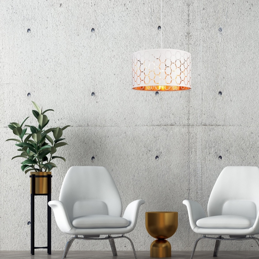 Lámpara colgante ULLE 1xE27/15W/230V blanca