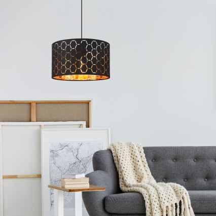 Lámpara colgante ULLE 1xE27/15W/230V negra