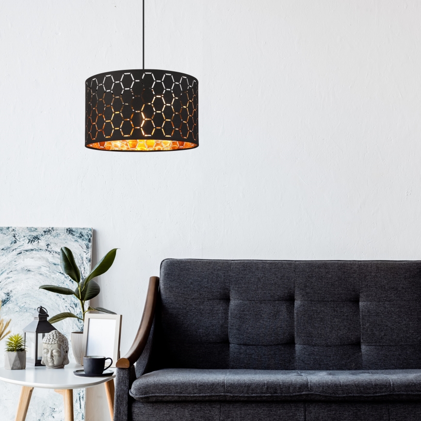 Lámpara colgante ULLE 1xE27/15W/230V negra