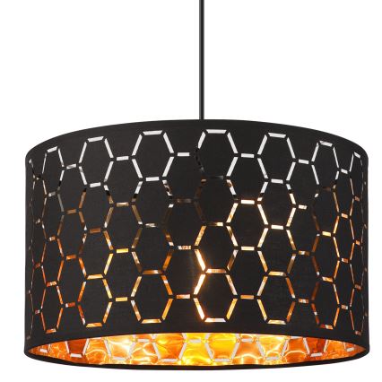 Lámpara colgante ULLE 1xE27/15W/230V negra
