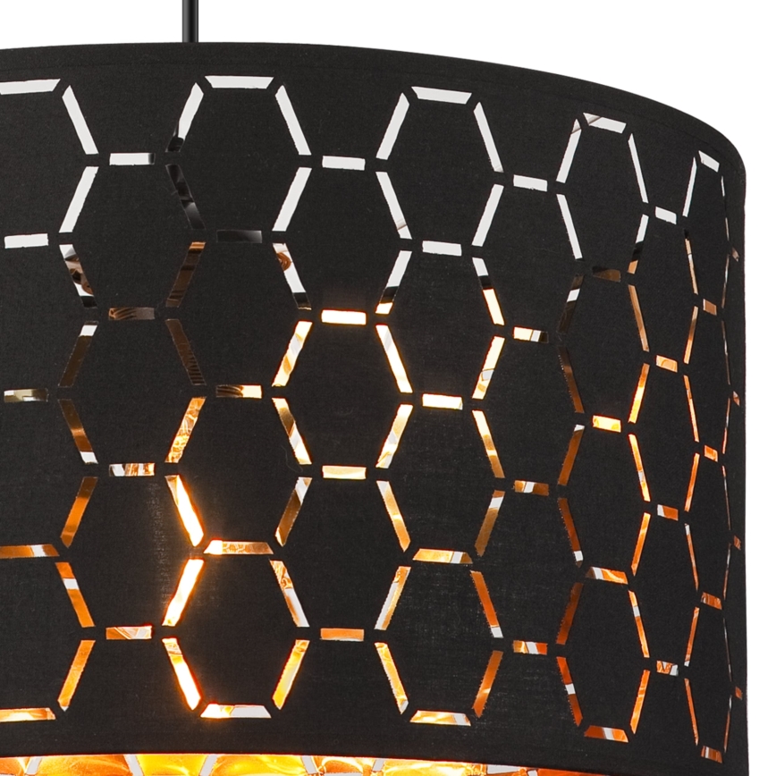 Lámpara colgante ULLE 1xE27/15W/230V negra