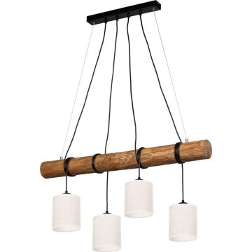 Lámpara colgante ULMO 4xE27/25W/230V pino