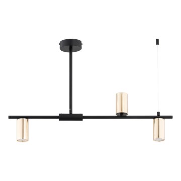 Lámpara colgante URANOS 3xGU10/10W/230V negro/dorado