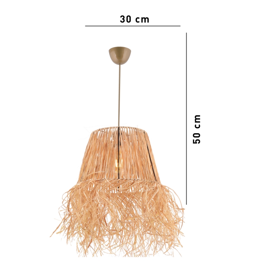 Lámpara colgante VALANCE 1xE27/40W/230V marrón