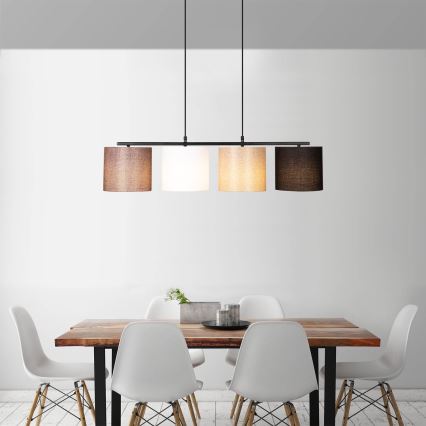 Lámpara colgante VALIZ 4xE27/40W/230V