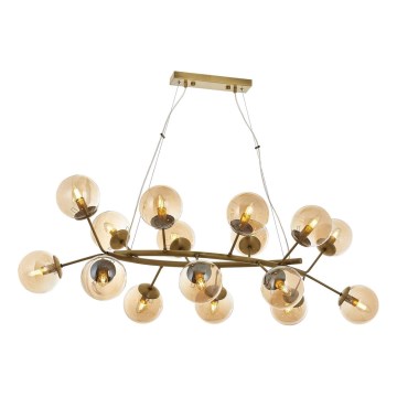 Lámpara colgante VARANA 16xE14/40W/230V cobre