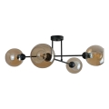Lámpara colgante VASCO 4xE27/60W/230V negro/beige ahumado