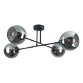 Lámpara colgante VASCO 4xE27/60W/230V negro/negro ahumado