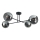 Lámpara colgante VASCO 4xE27/60W/230V negro/negro ahumado