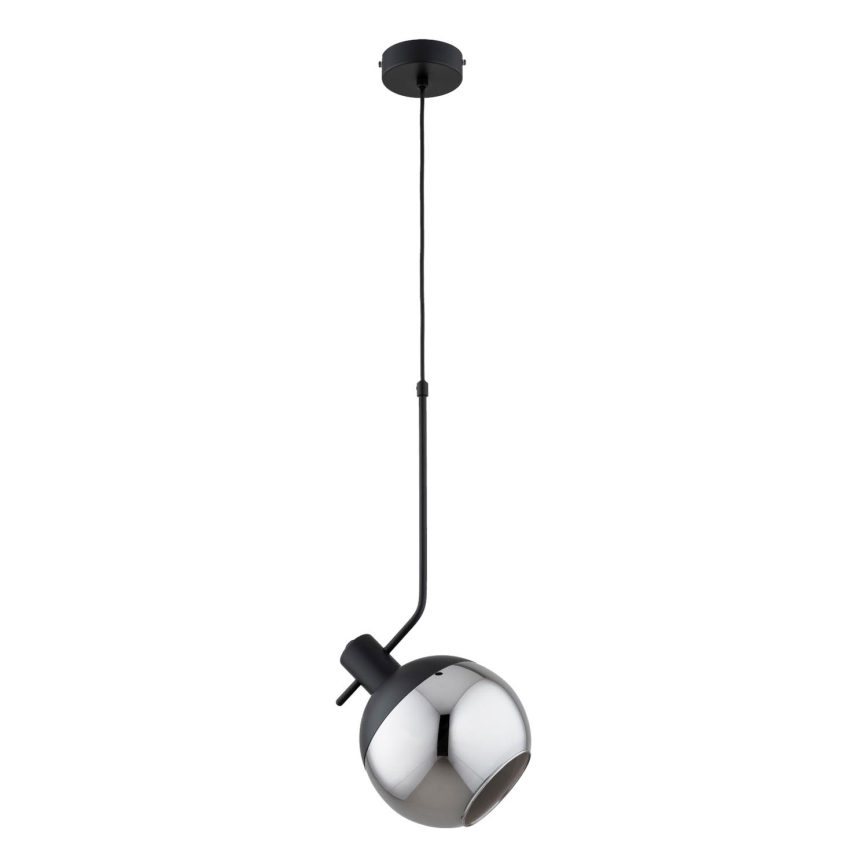 Lámpara colgante VELTO 1xE27/15W/230V negro/ahumado