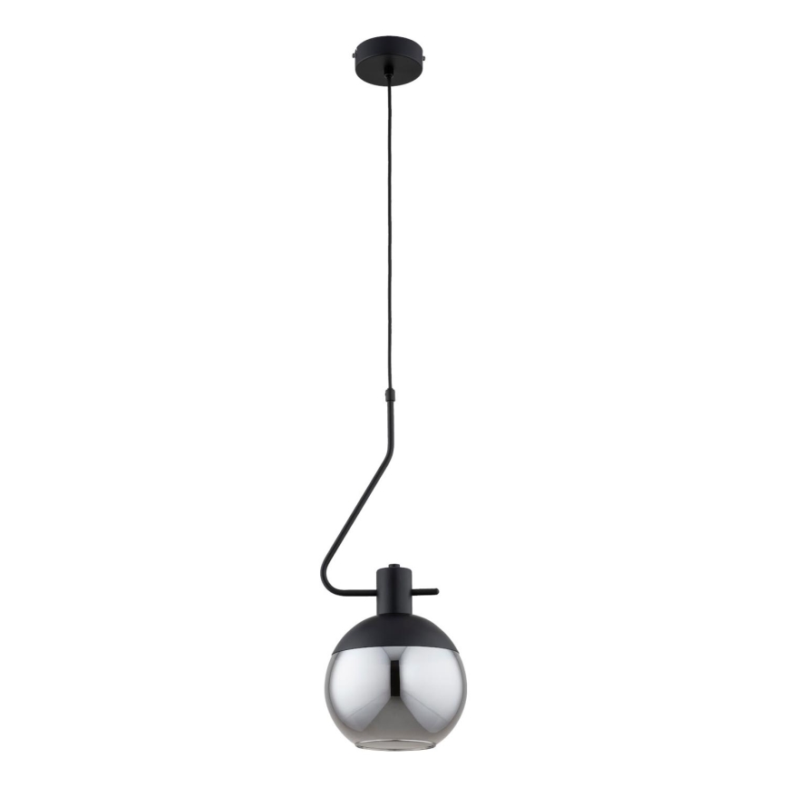 Lámpara colgante VELTO ENIGMA 1xE27/15W/230V negro/ahumado