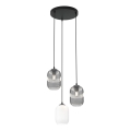 Lámpara colgante VERDI 3xE27/15W/230V diá. 30 cm negro/gris/blanco