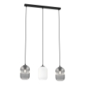 Lámpara colgante VERDI 3xE27/15W/230V negro/gris/blanco