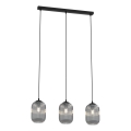 Lámpara colgante VERDI 3xE27/15W/230V negro/gris