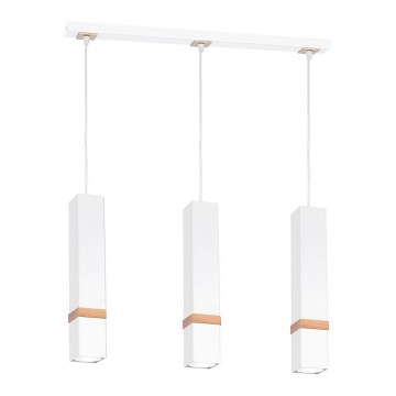 Lámpara colgante VIDAR 3xGU10/25W/230V blanca
