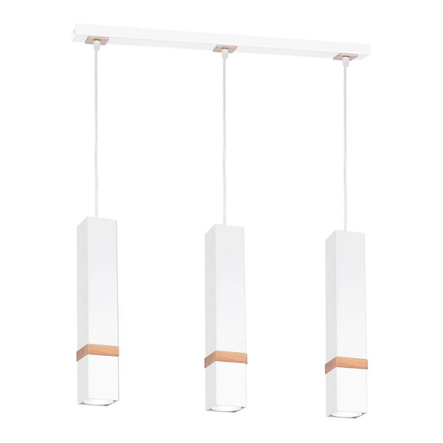 Lámpara colgante VIDAR 3xGU10/25W/230V blanca