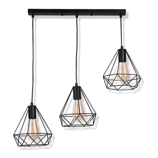 Lámpara colgante VIGO 3xE27/20W/230V