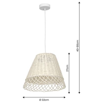 Lámpara colgante VIMINI 1xE27/40W/230V ratán