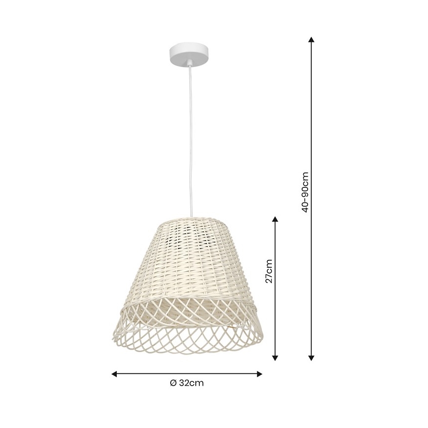 Lámpara colgante VIMINI 1xE27/40W/230V ratán