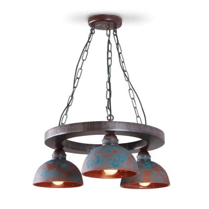 Lámpara colgante VIRIONI 3xE27/60W/230V