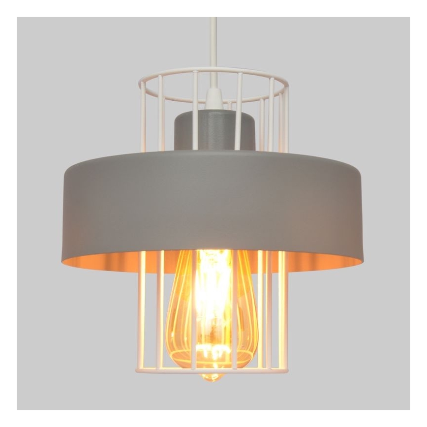 Lámpara colgante VOLTA 1xE27/15W/230V gris