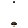 Lámpara colgante VOLTA 1xE27/15W/230V negro/dorado