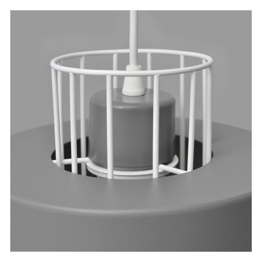 Lámpara colgante VOLTA 2xE27/15W/230V gris