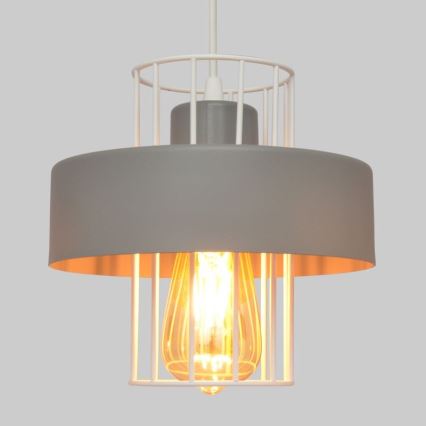 Lámpara colgante VOLTA 2xE27/15W/230V gris