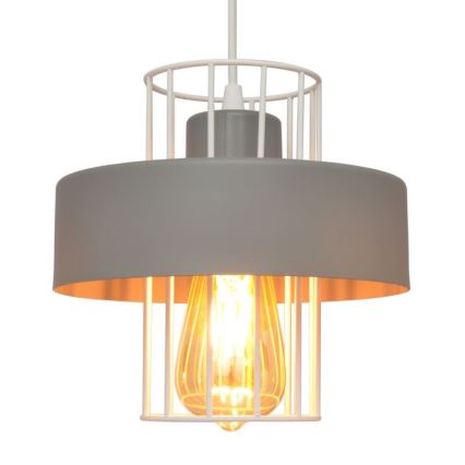 Lámpara colgante VOLTA 2xE27/15W/230V gris