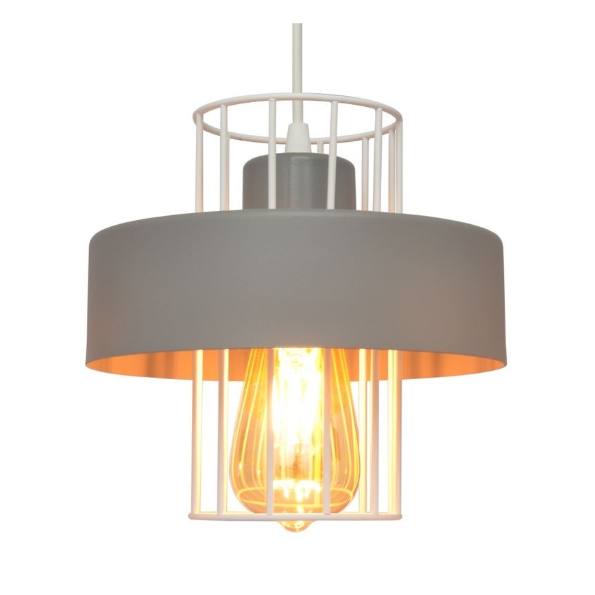 Lámpara colgante VOLTA 2xE27/15W/230V gris
