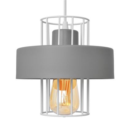 Lámpara colgante VOLTA 2xE27/15W/230V gris
