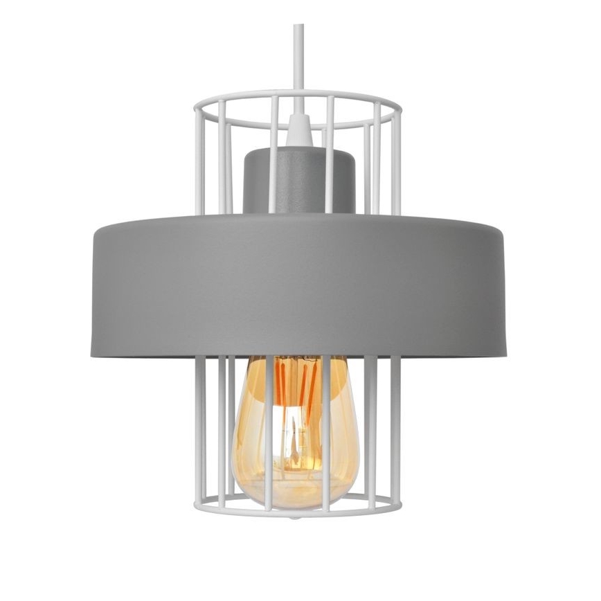 Lámpara colgante VOLTA 2xE27/15W/230V gris
