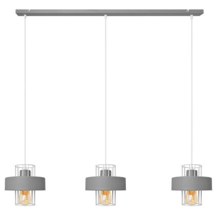 Lámpara colgante VOLTA 3xE27/15W/230V gris