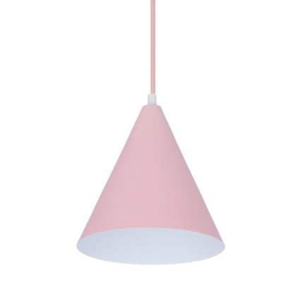 Lámpara colgante VOSS 1xE27/40W/230V rosa/blanco