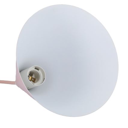 Lámpara colgante VOSS 1xE27/40W/230V rosa/blanco