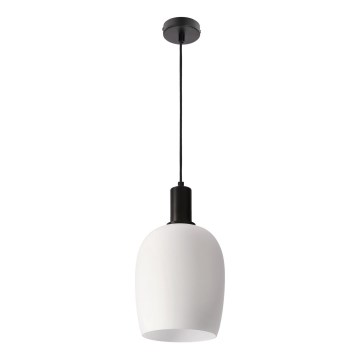 Lámpara colgante WOLKEN 1xE27/40W/230V blanca/negra