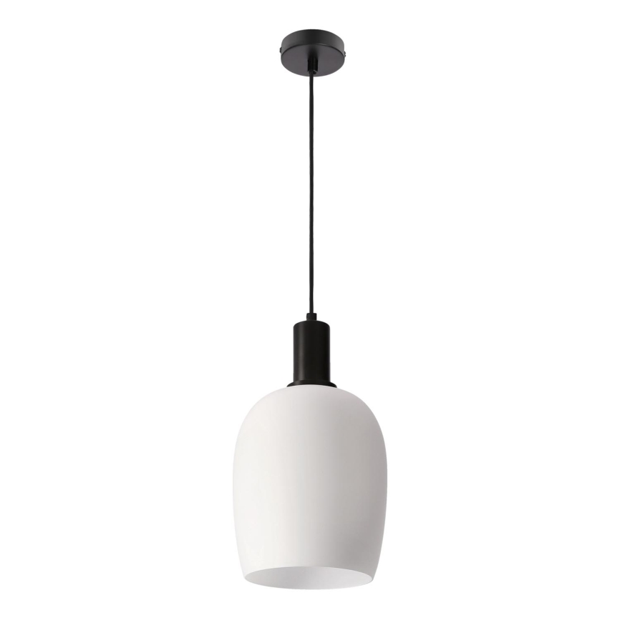 Lámpara colgante WOLKEN 1xE27/40W/230V blanca/negra