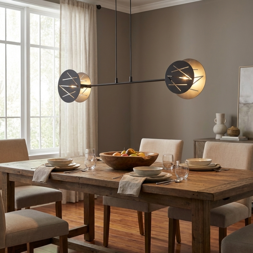 Lámpara colgante XOTIC 2xE27/15W/230V negro