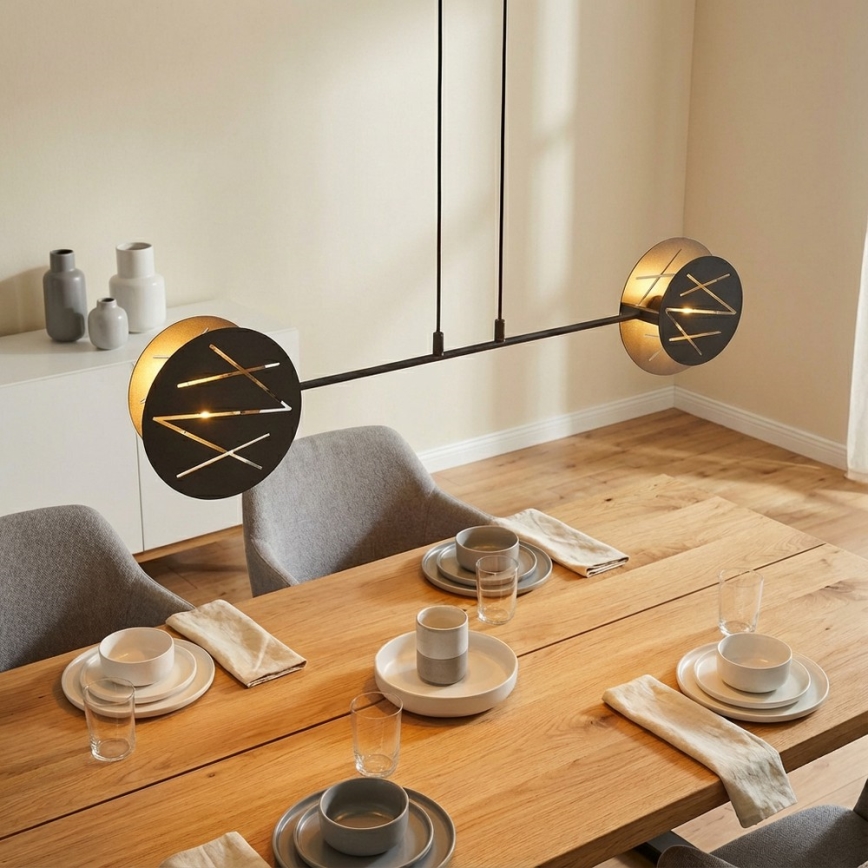 Lámpara colgante XOTIC 2xE27/15W/230V negro