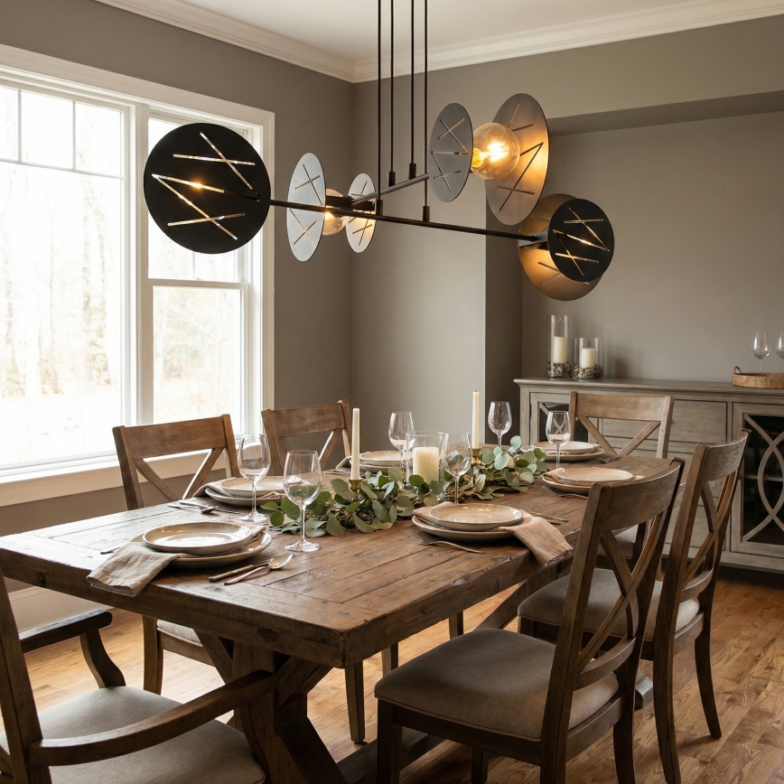 Lámpara colgante XOTIC 4xE27/15W/230V negro