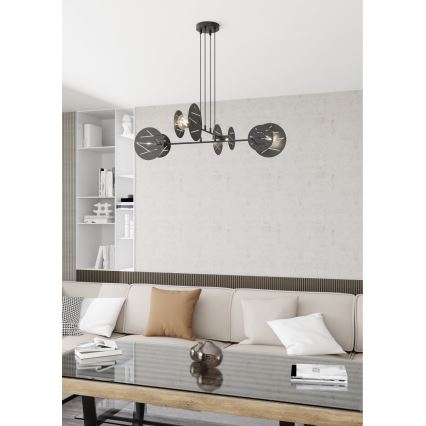Lámpara colgante XOTIC 4xE27/15W/230V negro