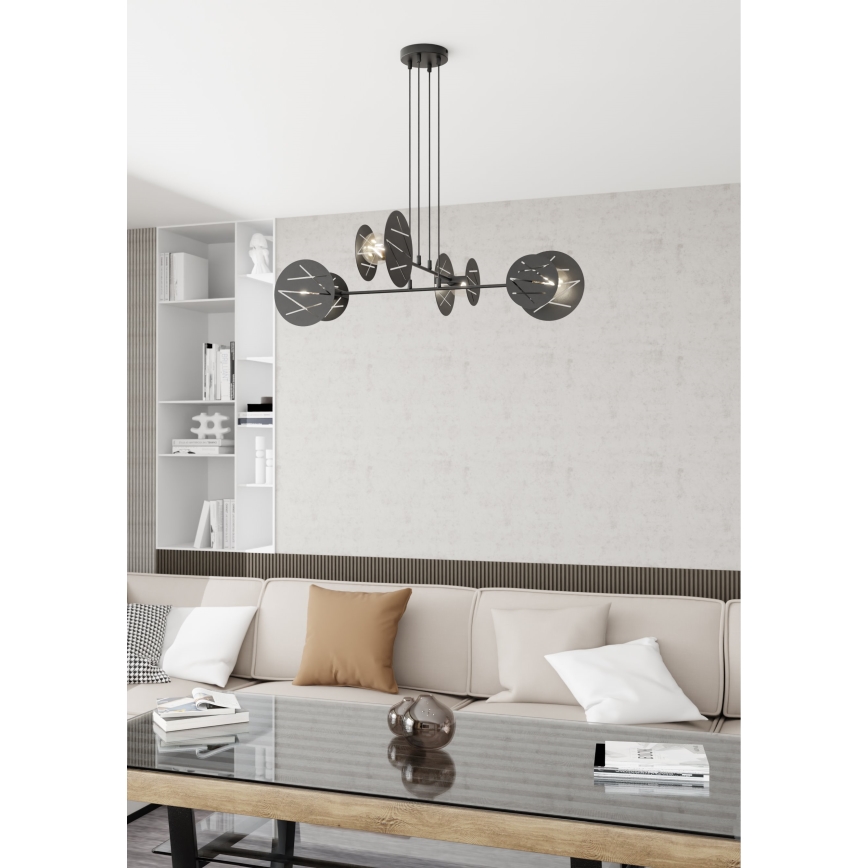 Lámpara colgante XOTIC 4xE27/15W/230V negro