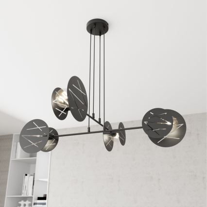 Lámpara colgante XOTIC 4xE27/15W/230V negro