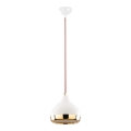 Lámpara colgante YILDO 1xE27/40W/230V blanco/dorado/rojo