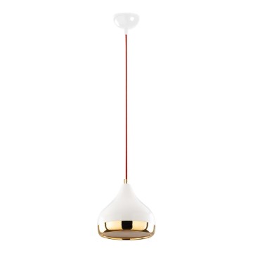 Lámpara colgante YILDO 1xE27/40W/230V blanco/dorado/rojo