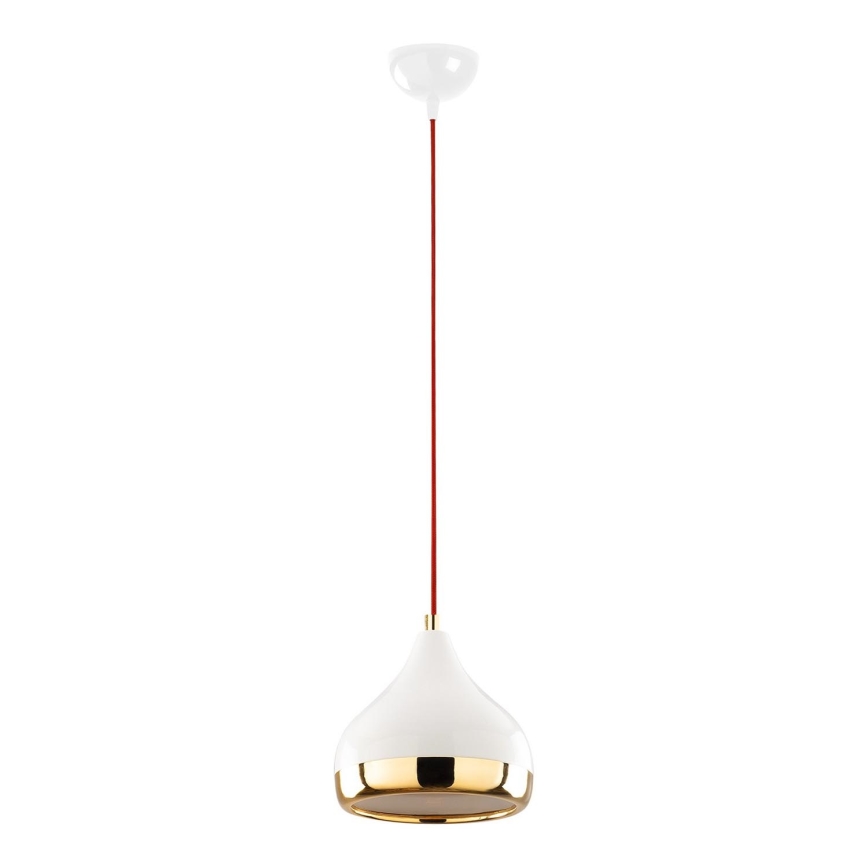 Lámpara colgante YILDO 1xE27/40W/230V blanco/dorado/rojo