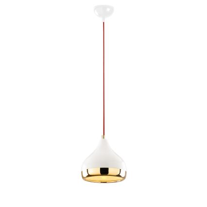 Lámpara colgante YILDO 1xE27/40W/230V blanco/dorado/rojo