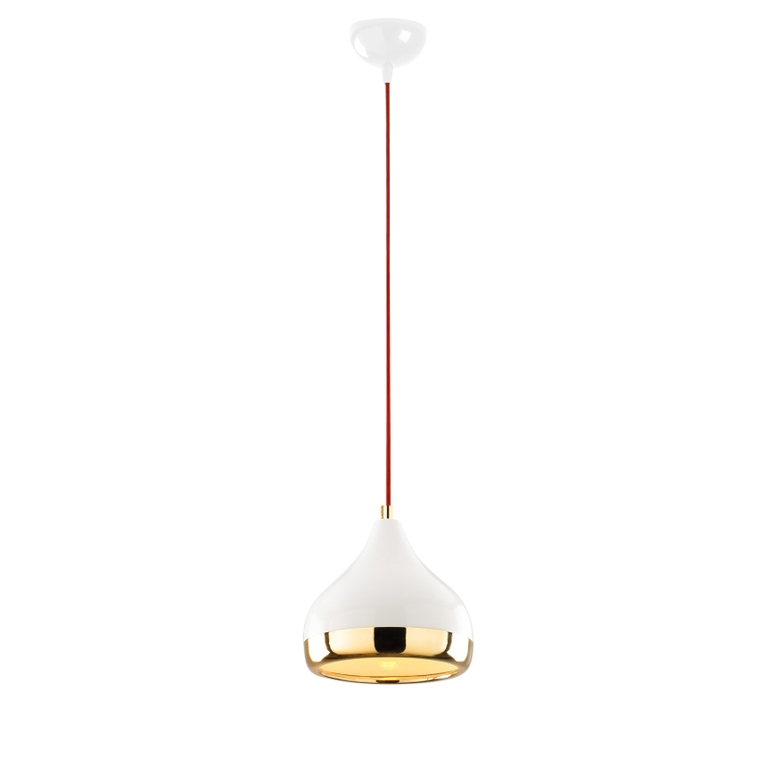 Lámpara colgante YILDO 1xE27/40W/230V blanco/dorado/rojo