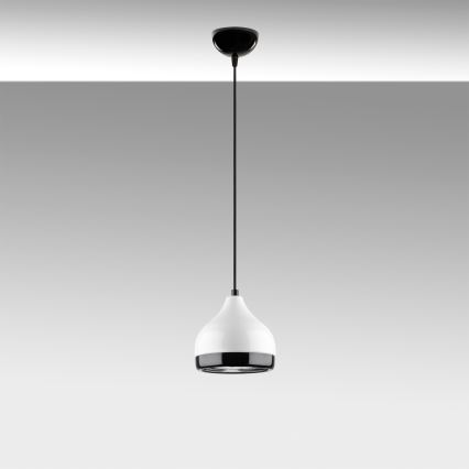 Lámpara colgante YILDO 1xE27/40W/230V blanco/negro