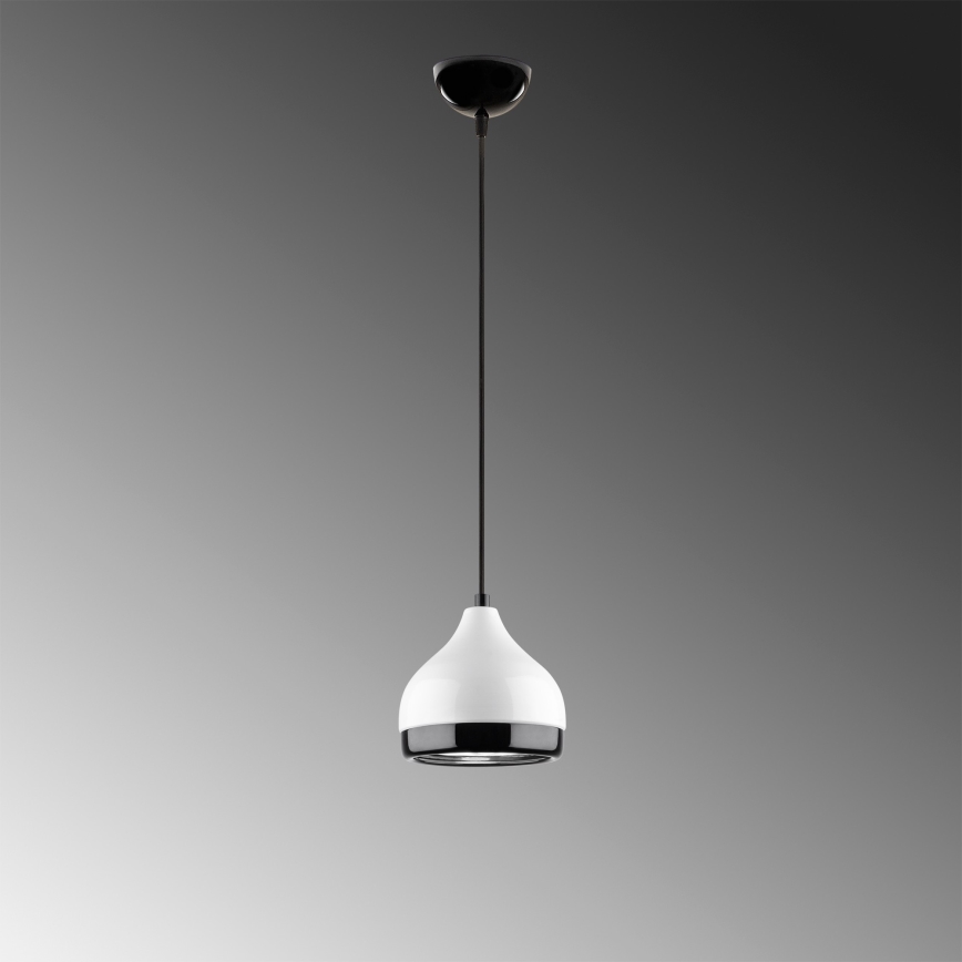 Lámpara colgante YILDO 1xE27/40W/230V blanco/negro